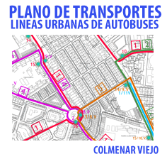 Plano de transportes. Líneas Urbanas